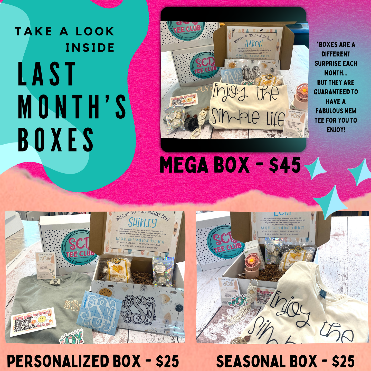 SCD Tee Club - Extra BOHO Boxes (August 2024)