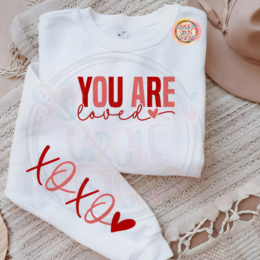 You Are Loved with XOXO Sleeve Design